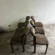 Vintage dining chairs with curved backrest – set of 6