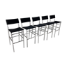 Ensemble de 5 tabourets de bar Spectrum, années 2000