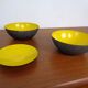 Yellow Krenit Bowls by Herbert Krenchel Torben Ørskov, Set of 3, 1960s