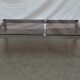 Coffee table smoked glass and aluminum, 1970