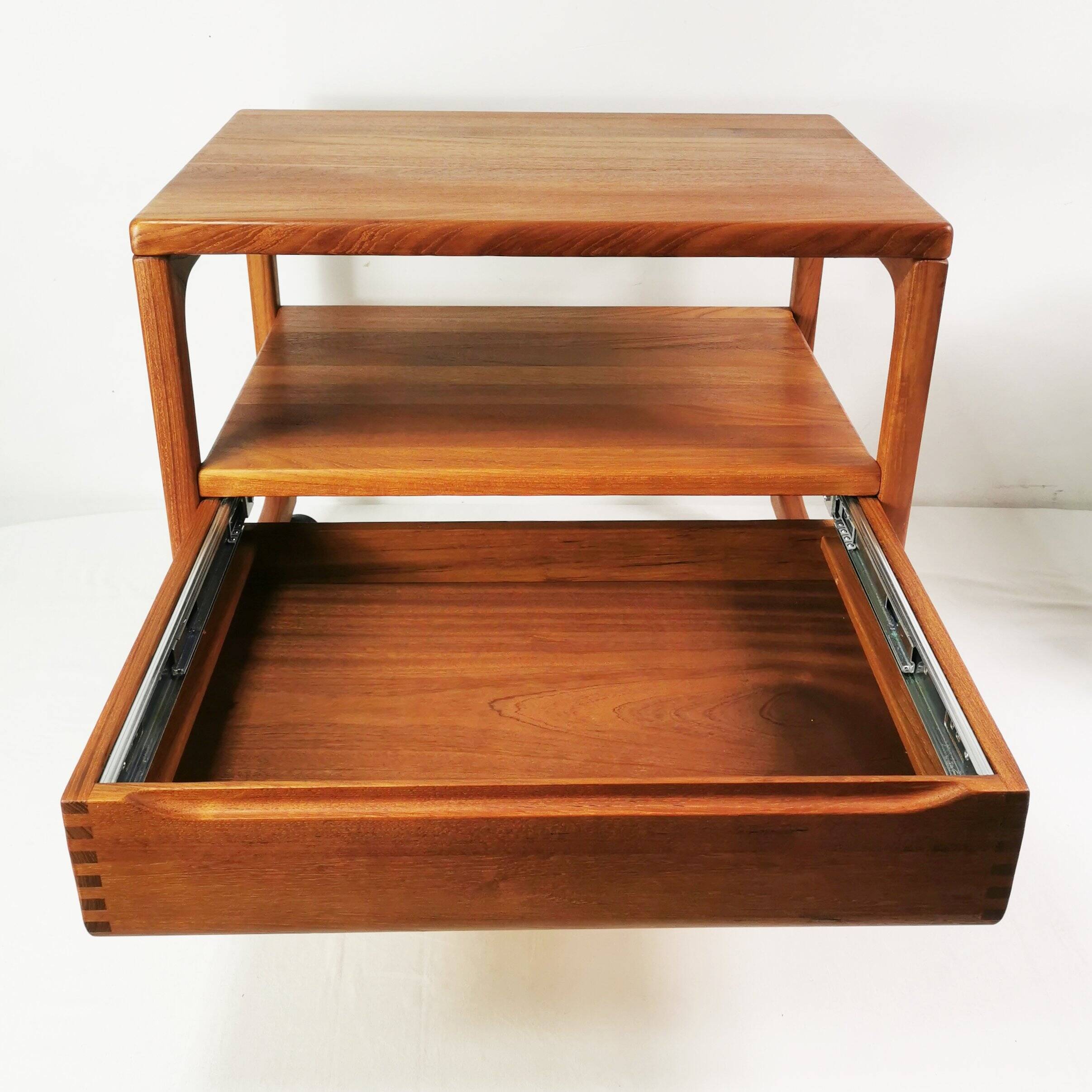 Side table, teak bar, Mid Century, BR Mobler, designed by Peter Brink, Denm