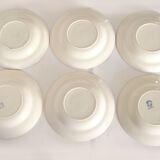 6 assiettes motif bleu Angèle