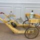 Aldo Tura cream-coloured bar cart, Italy 1960s