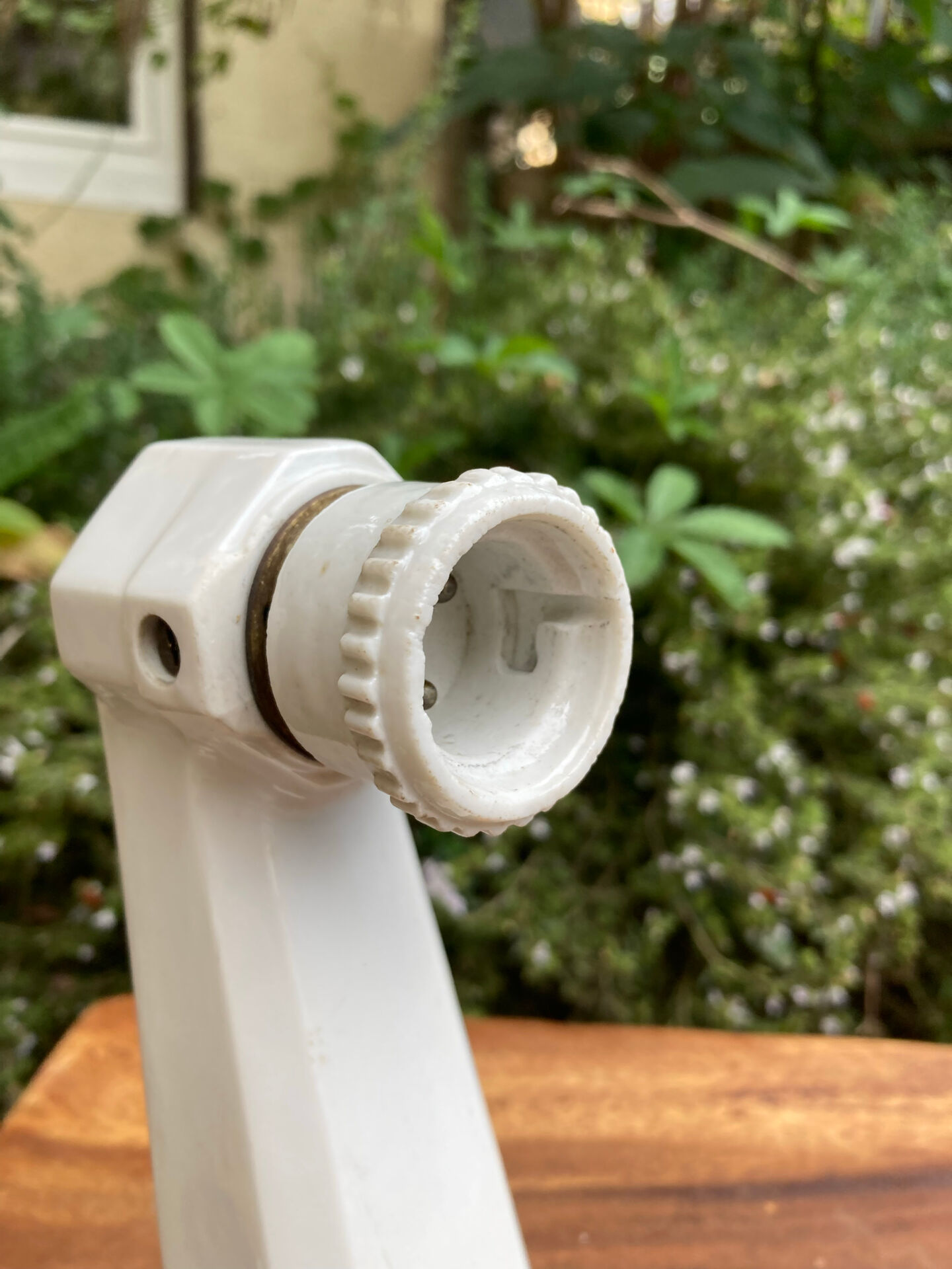 Art Deco wall sconce white porcelain