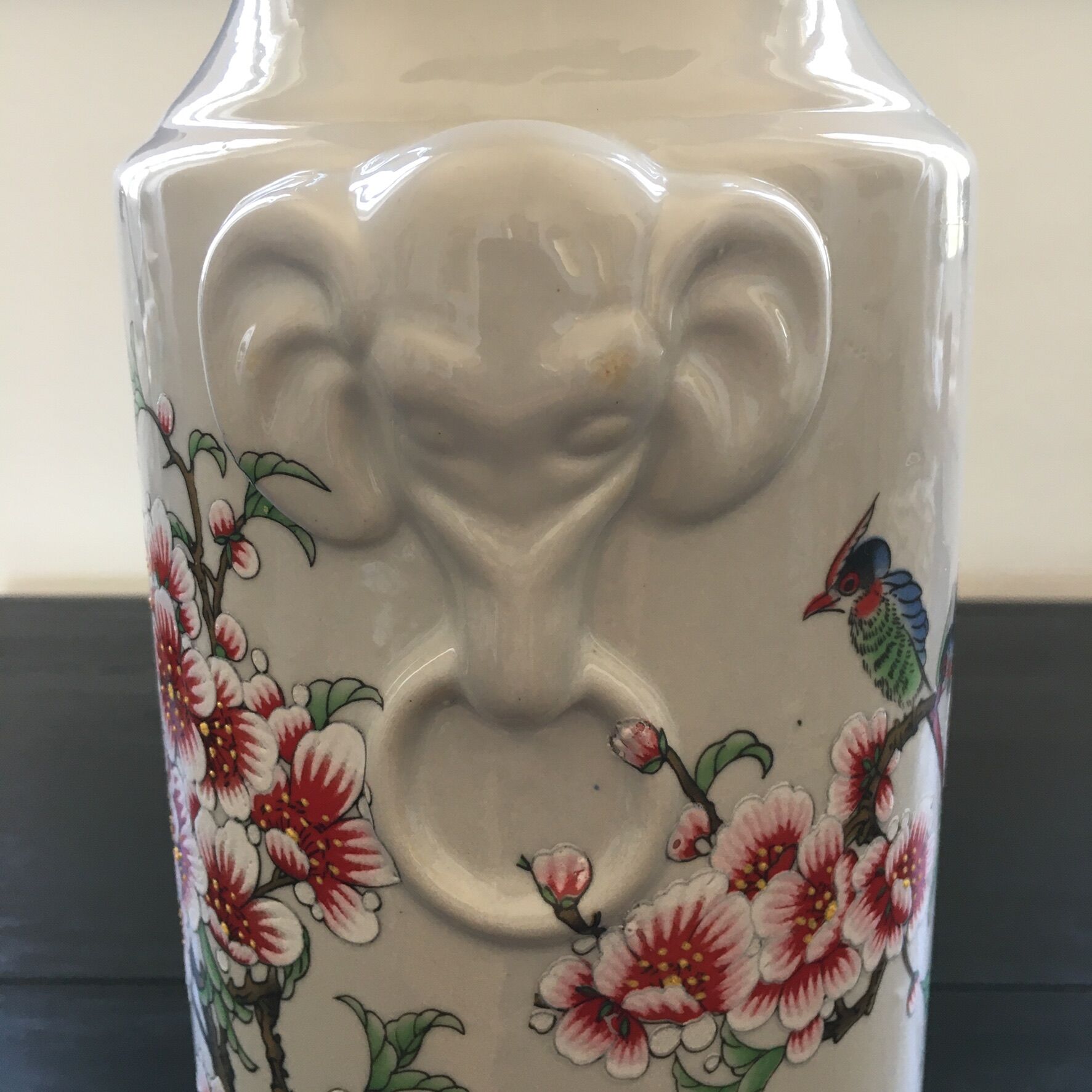 Porcelain cherry blossom vase
