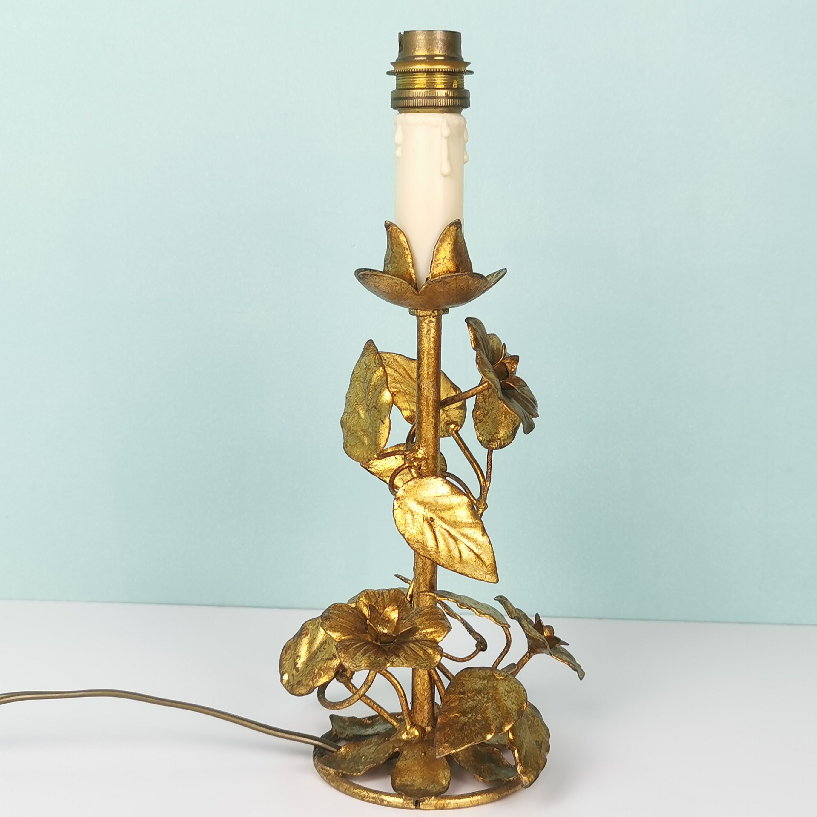 Paires de lampes "fleurs" italiennes