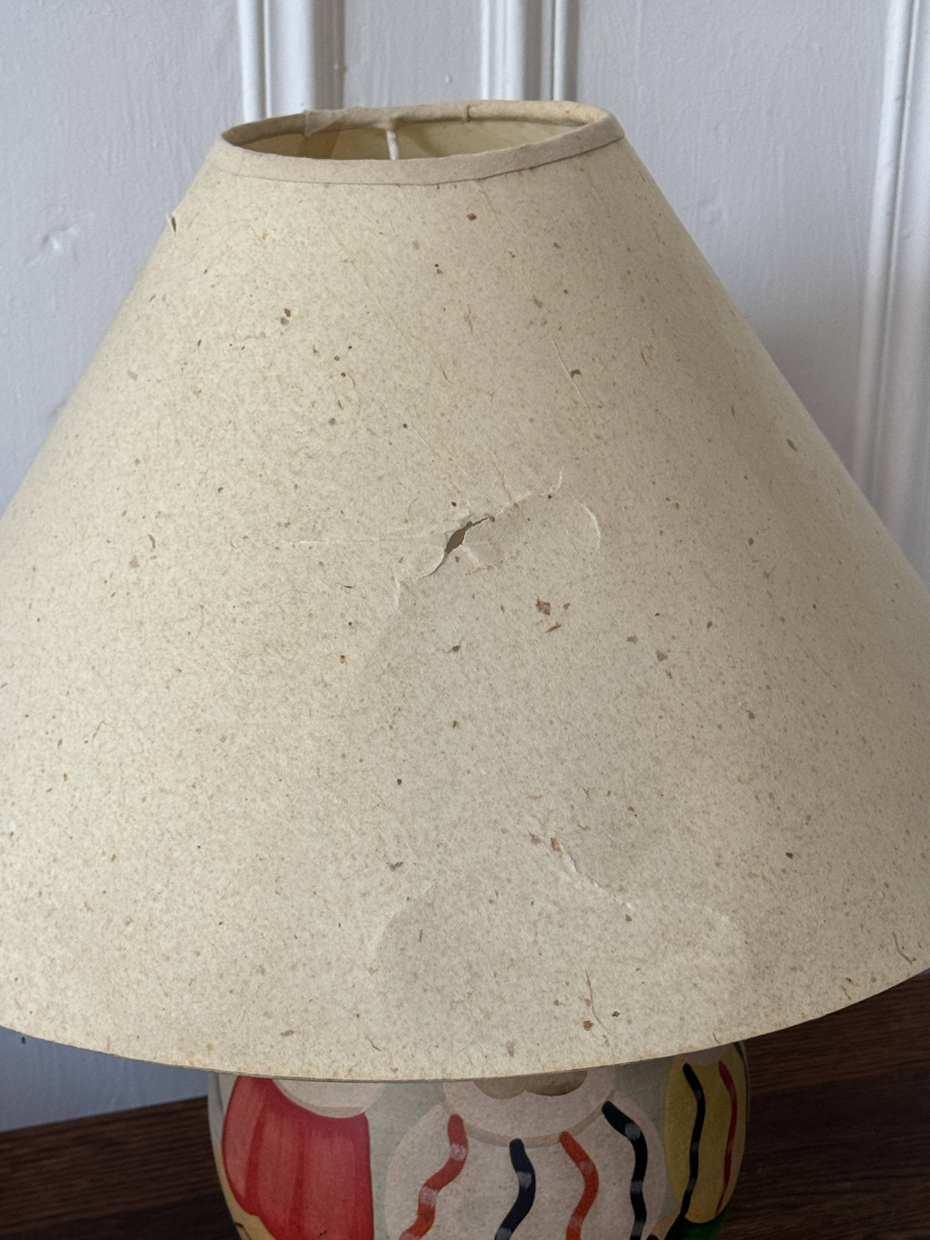 Vintage wooden bedside lamp