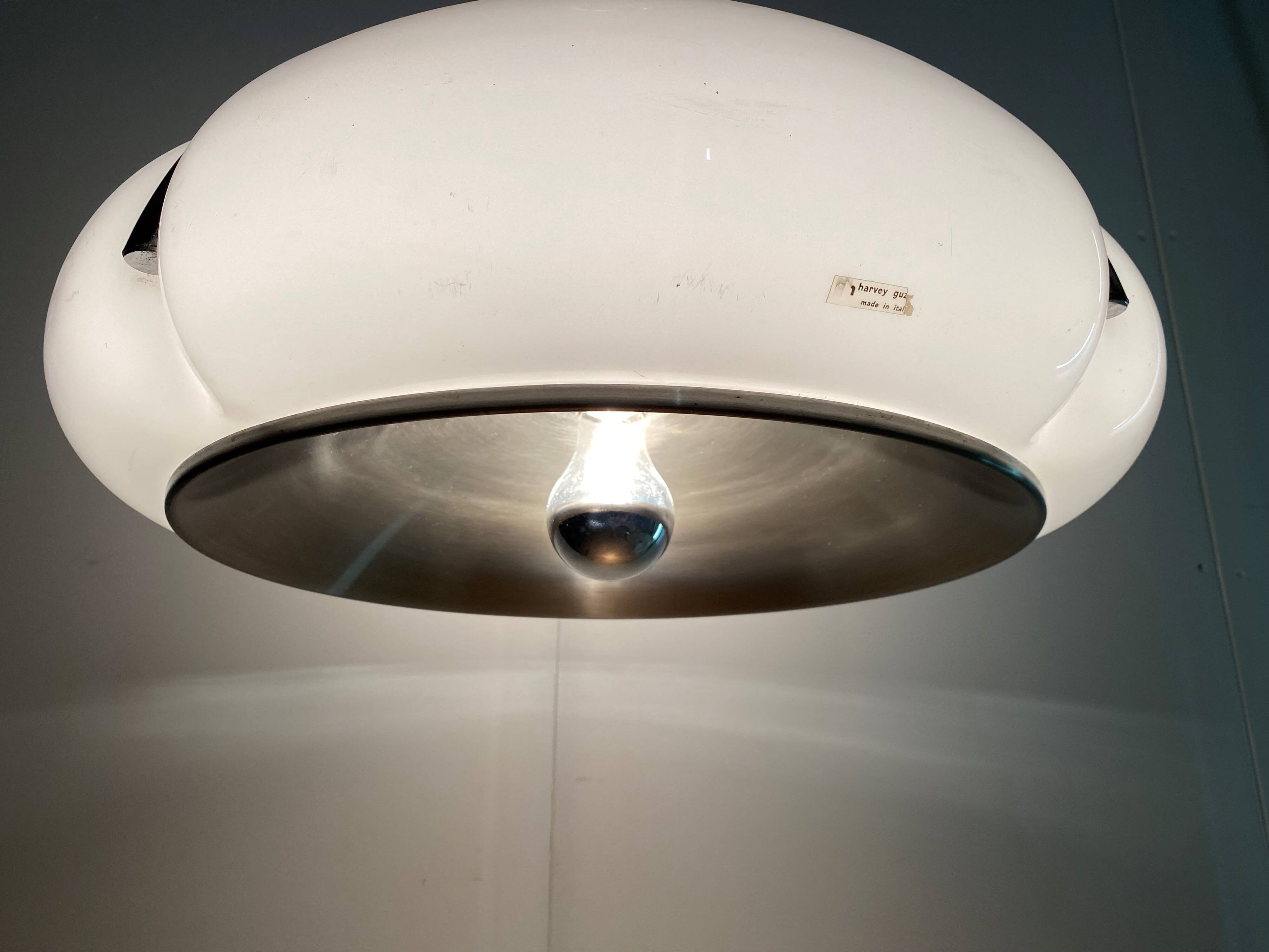 Quadrifoglio Harvey Guzzini pendant light by Gae Aulenti vintage 1970