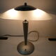 Glass and metal mushroom lamp
