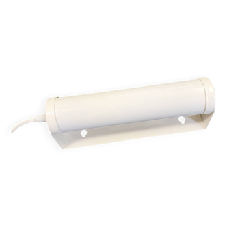 Vintage white metal bed lamp / wall sconce, Post Modern cylindrical wall lamp