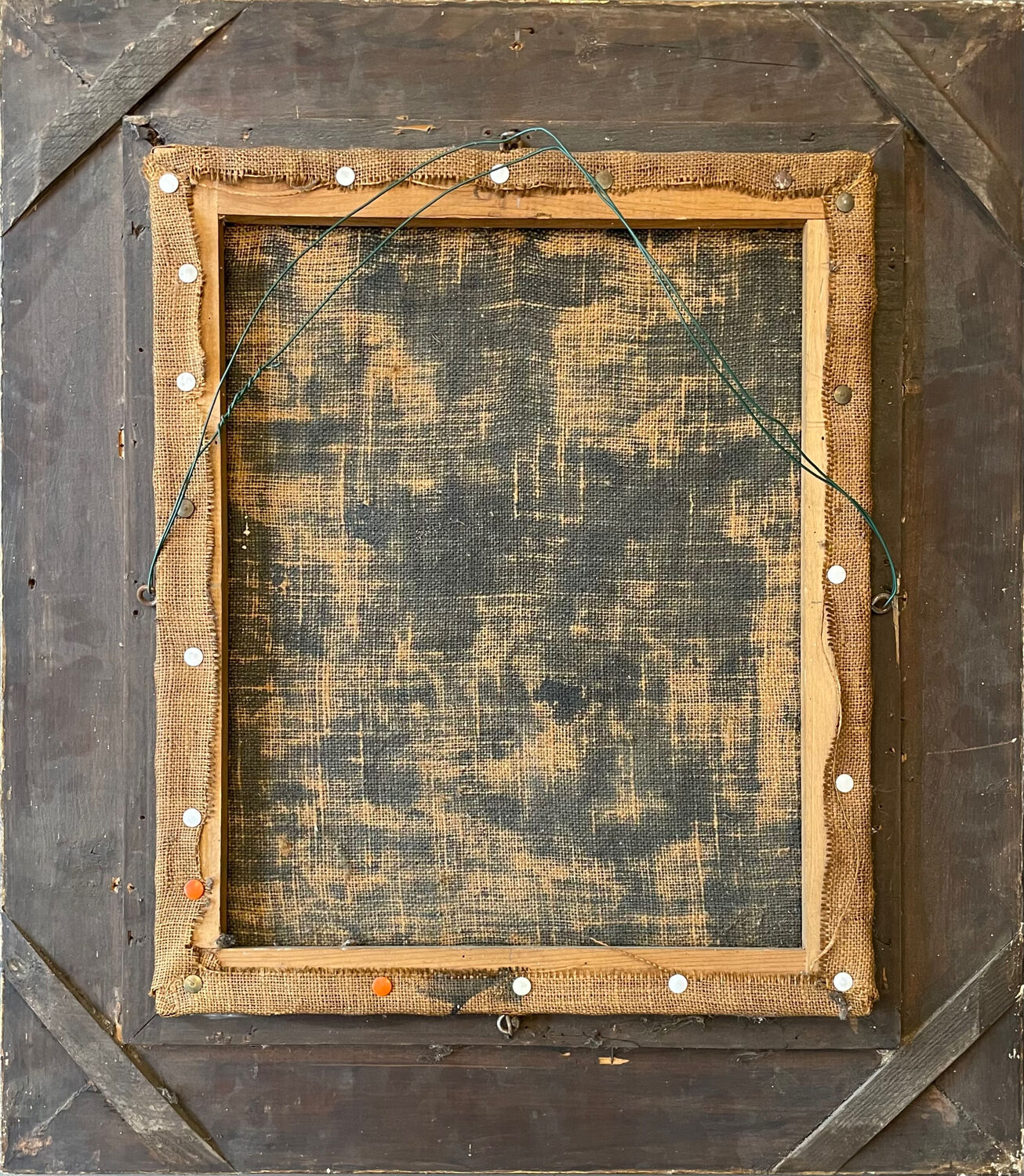 Table painting old forest landscape early 20th century