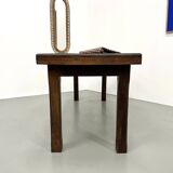 Small 1950s farmhouse table in blond walnut