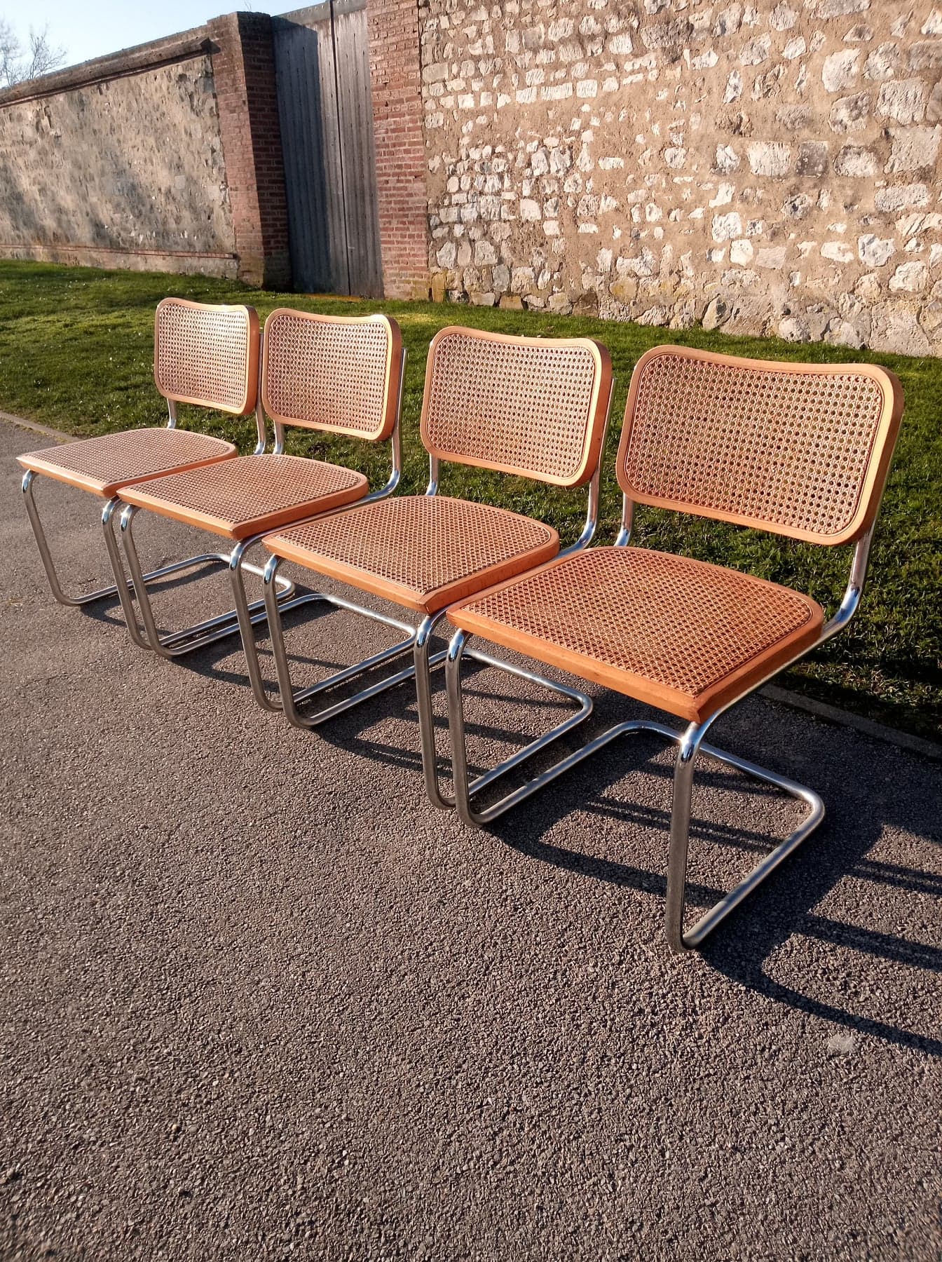 4 chairs b32 cesca by Marcel Breuer