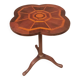 Polylobed gueridon in marquetry