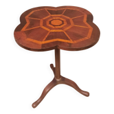 Polylobed gueridon in marquetry
