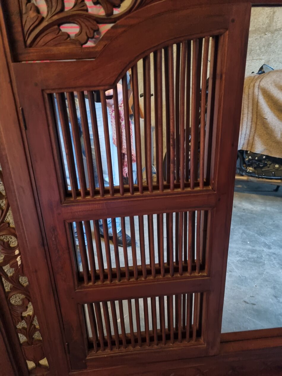 Balinese mirror with shutters Indonesia 120X130cm