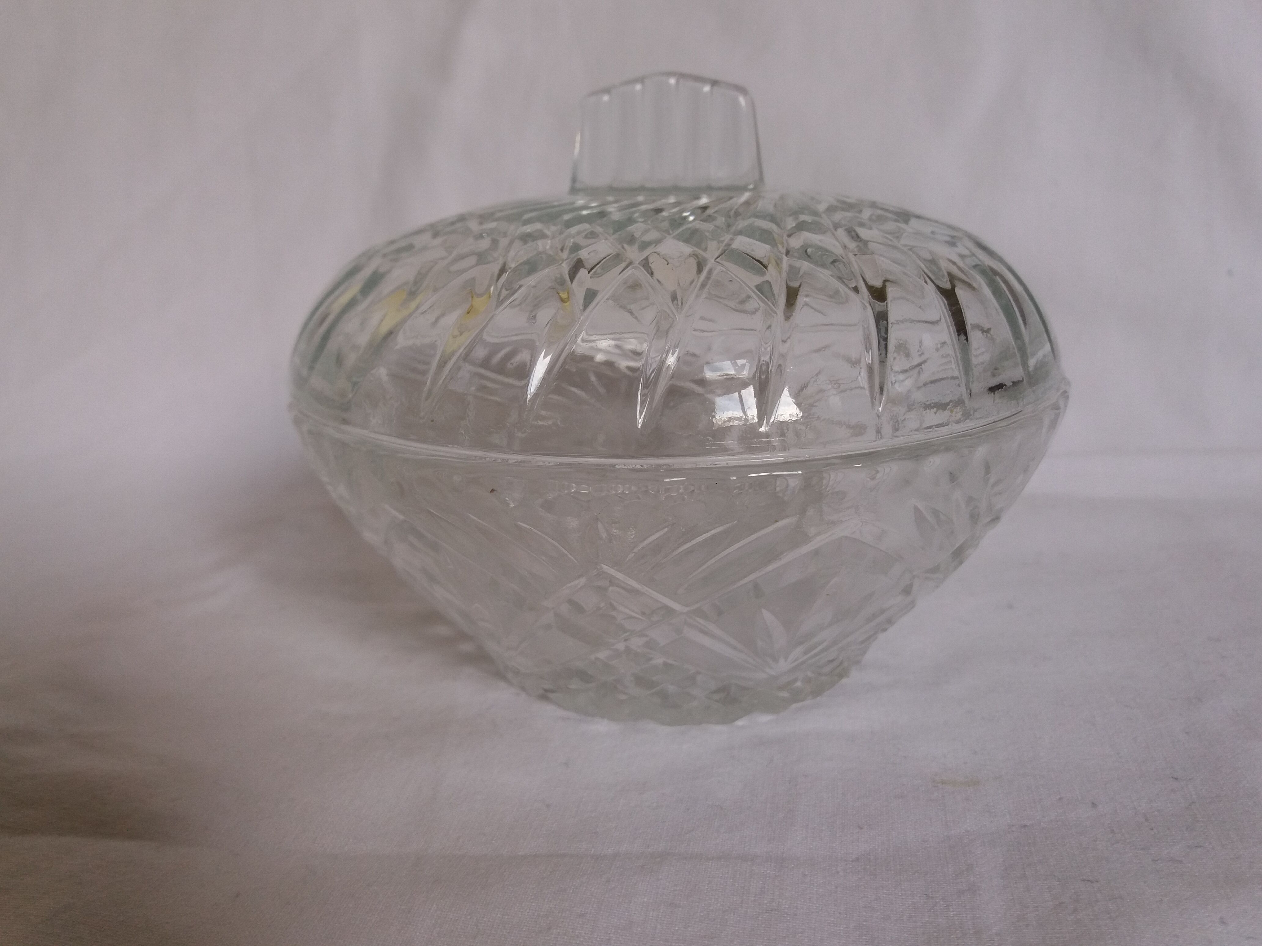 Glass box candy sugar bowl butter