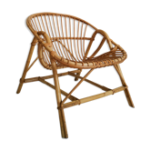 Adult chair shaped rattan basket