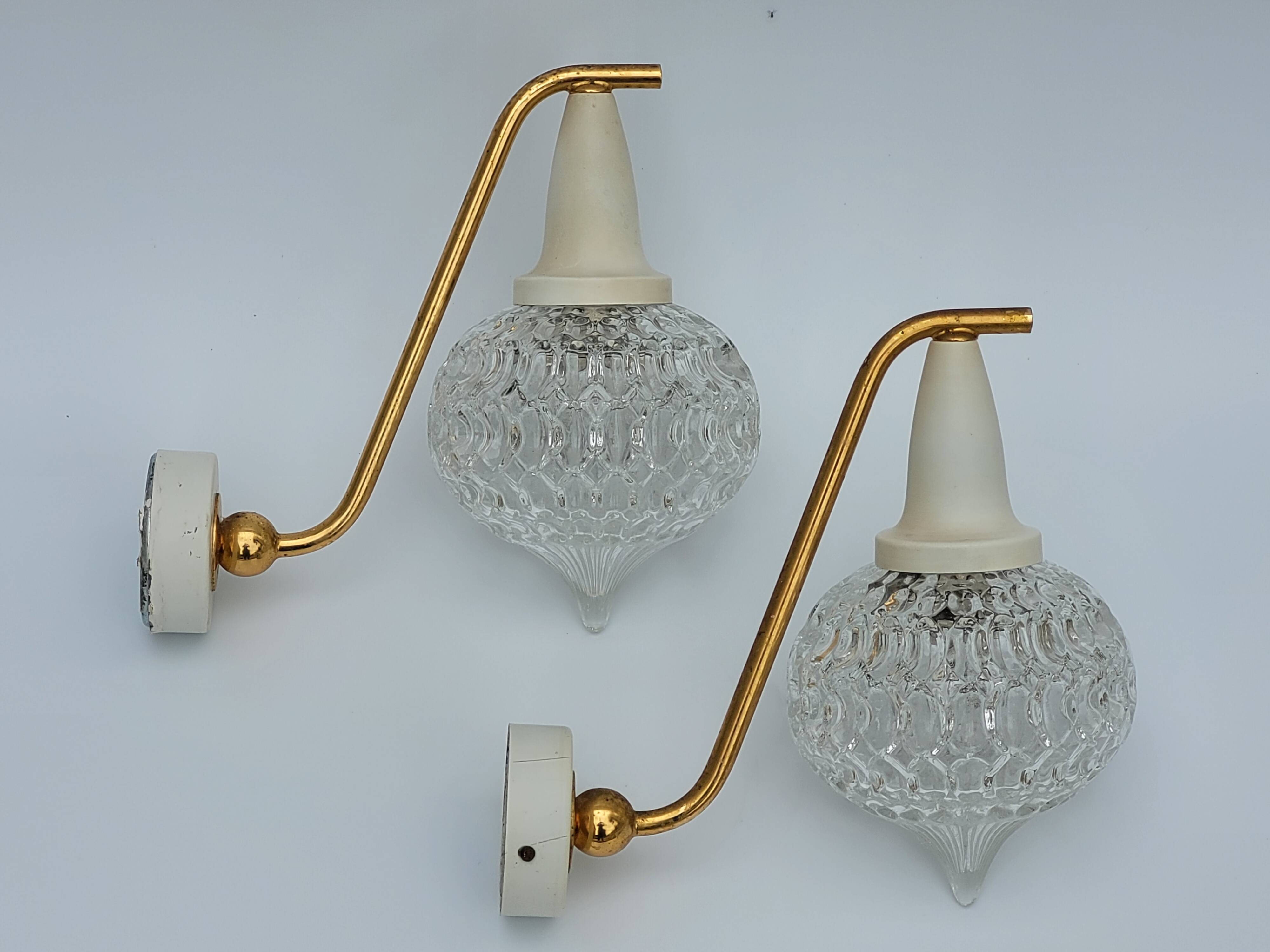 Pair of vintage wall lights 1950