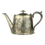 Antique silver-plated teapot from Sheffield, England, 1890-1910.