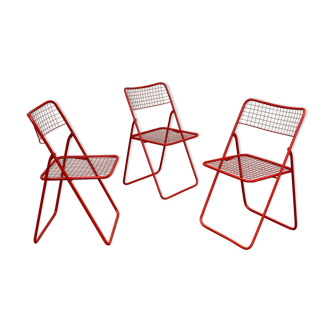 Chaises pliantes ted net de Niels Gammelgaard pour ikea 1970