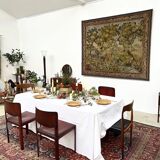 Tapisserie verdure dans le goût d’Aubusson sur châssis (214 x 176 cm)