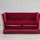 1970s, Danish 2-seater drop arm sofa, furniture velour.