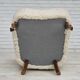 1960s, Danish design by Alfred Christensen, reupholstered, sheepskin.