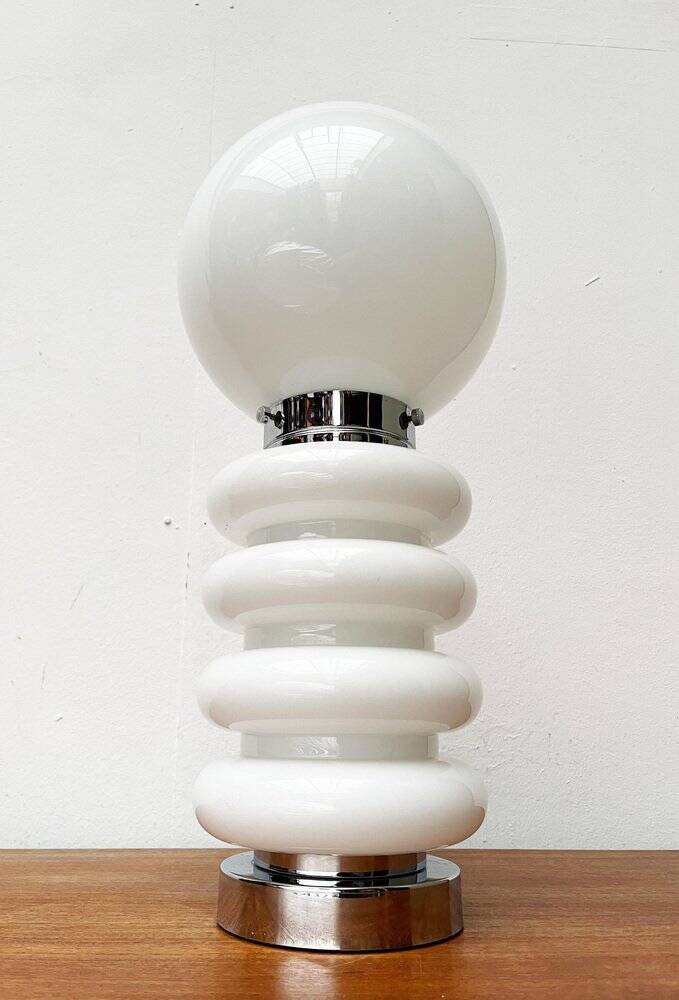 Space age glass table lamp from the mid-century by Carlo Nason for JBS, 1960s.