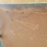 Antique mirror with painted wooden frame