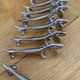 Knife doors dog basset / dachshund silver metal