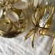 Pair of flower sconces, tassels from the 70s and 80s