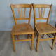 lot de 4 chaises bistrots bois clair années 60