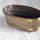 Yellow copper oval planter