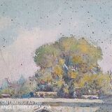 Edouard Leverd (1881-1950) oil on cardboard - 35 x 27 cm - bridge in Paris 1937