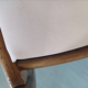 4 scandinavian beige white teak chairs