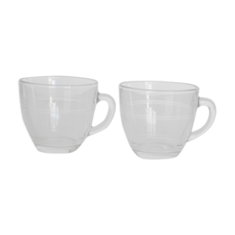 Set of 2 cups of Duralex glasses