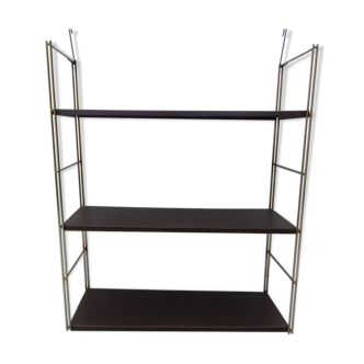 Metal string modular wall shelf