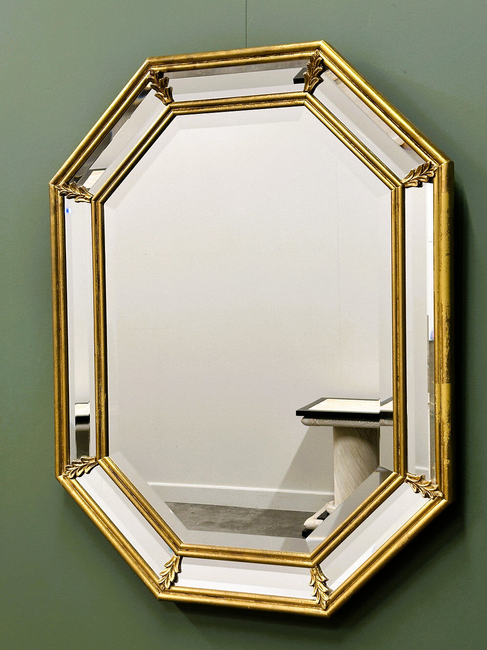 Vintage neoclassical octagonal mirror by Deknudt, Belgium, 1980s