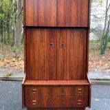 Scandinavian teak wardrobe, circa 1950, 91x65x183cm