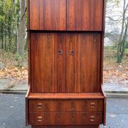 Scandinavian teak wardrobe, circa 1950, 91x65x183cm