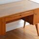 Scandinavian feet compass desk 1960 vintage teak