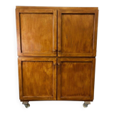 Vintage wooden baker's cupboard / large industrial cupboard