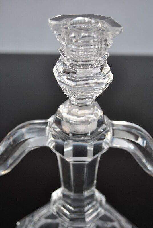 Pair of candlesticks model Regency Crystal Baccarat 1930