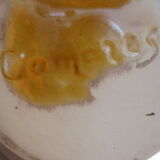 Pitcher in yellow varnished Provence earth with signature CAMARES