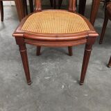 Table and six chairs in the Louis XVI style mahogany