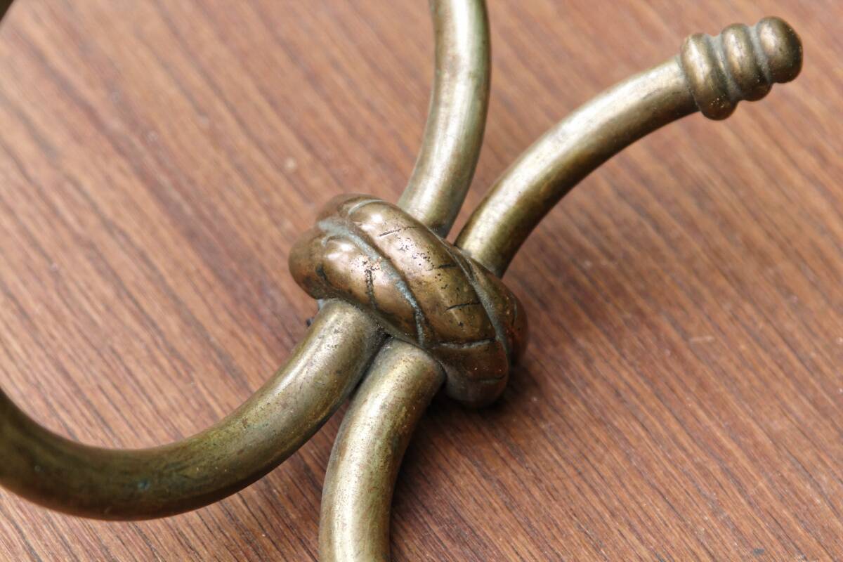 Pair of brass wall lights, 1950s