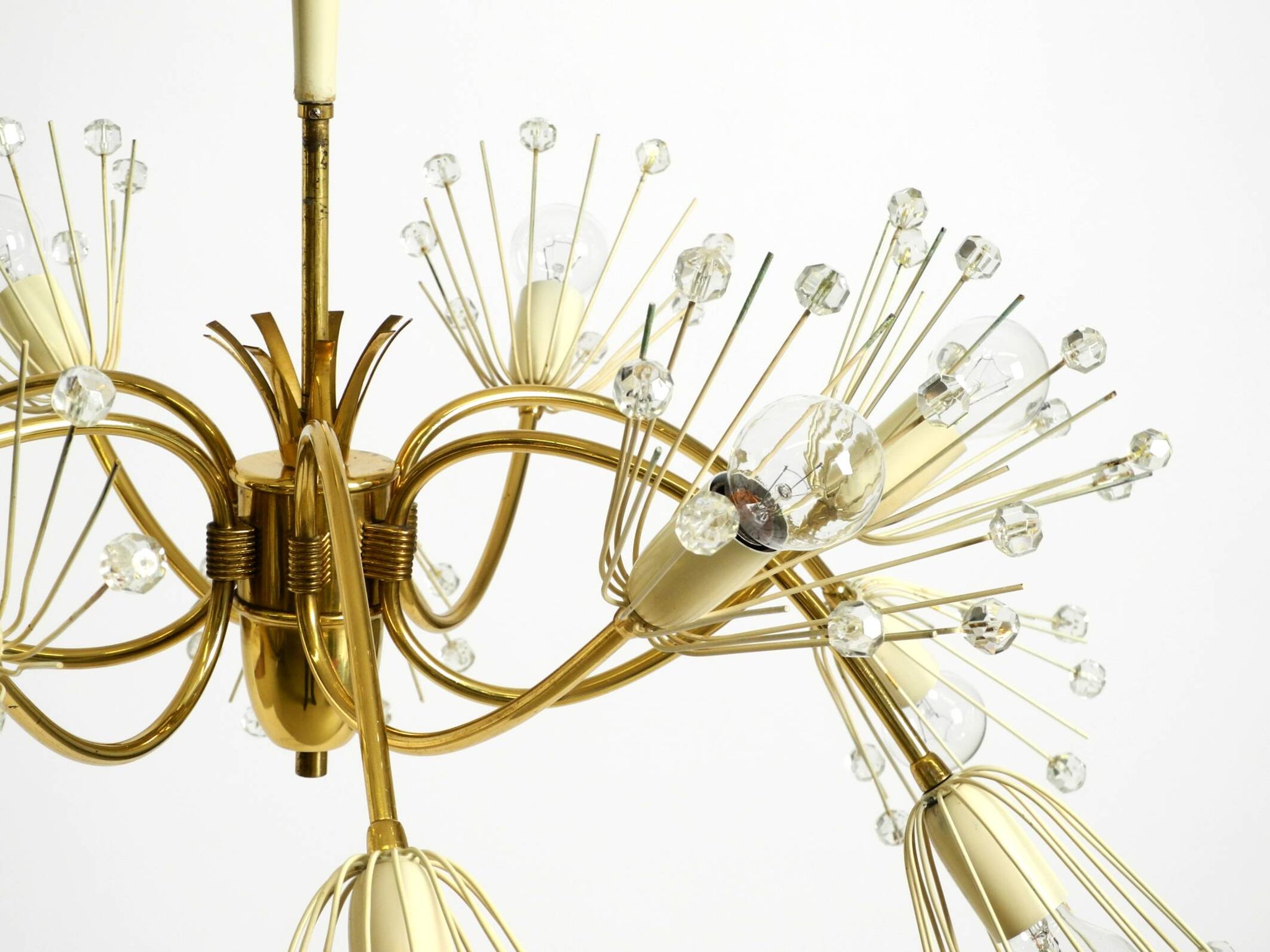 Beautiful brass chandelier by Emil Stejnar for Rupert Nikoll