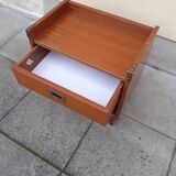 Navy bedside table