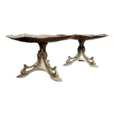 Pair of gilt bronze bowls or cups, Art Nouveau period, circa 1900